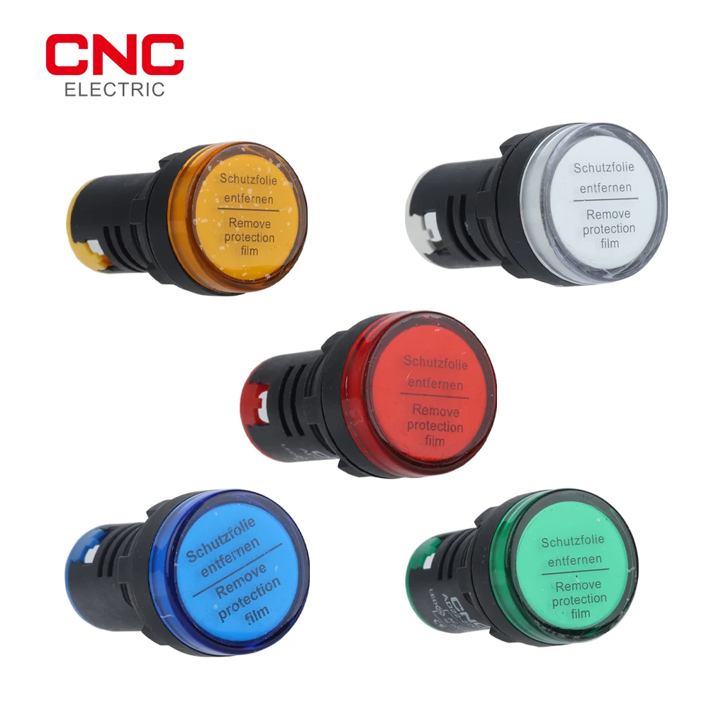 

CNC AD22-22DS 30mm Panel Mount LED Power Electronic Indicator Pilot 5 Colors Signal Light Lamp AC220V