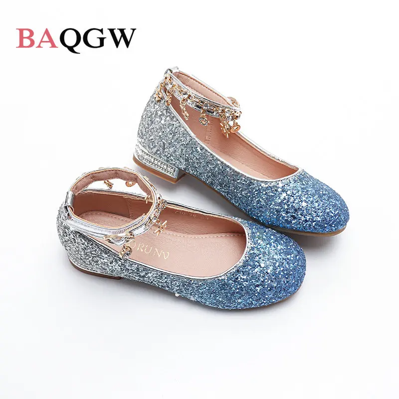 Summer Gradient Sequined Glitter Girls Children's Sandals High Heeled Perform Shoes Comfortable Princess Crystal Shoes Hook&loop
Summer Gradient Sequined Glitter Girls Children's Sandals High Heeled Perform Shoes Comfortable Princess Crystal Shoes Hook&loop