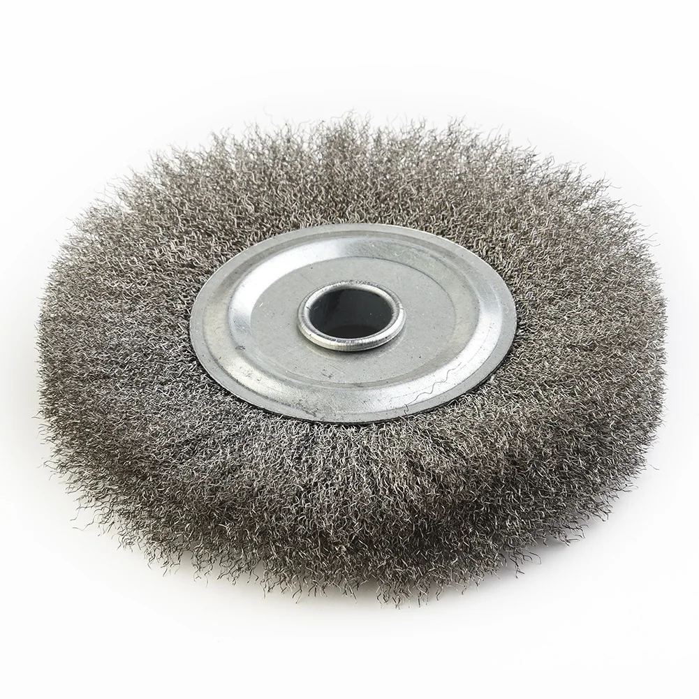 1pc 5inch 125mm Crimped Stainless Steel Wire Wheel Brush For Bench Grinder Polishing Abrasive Tool Metal Derust Wood Deburring
1pc 5inch 125mm Crimped Stainless Steel Wire Wheel Brush For Bench Grinder Polishing Abrasive Tool Metal Derust Wood Deburring
