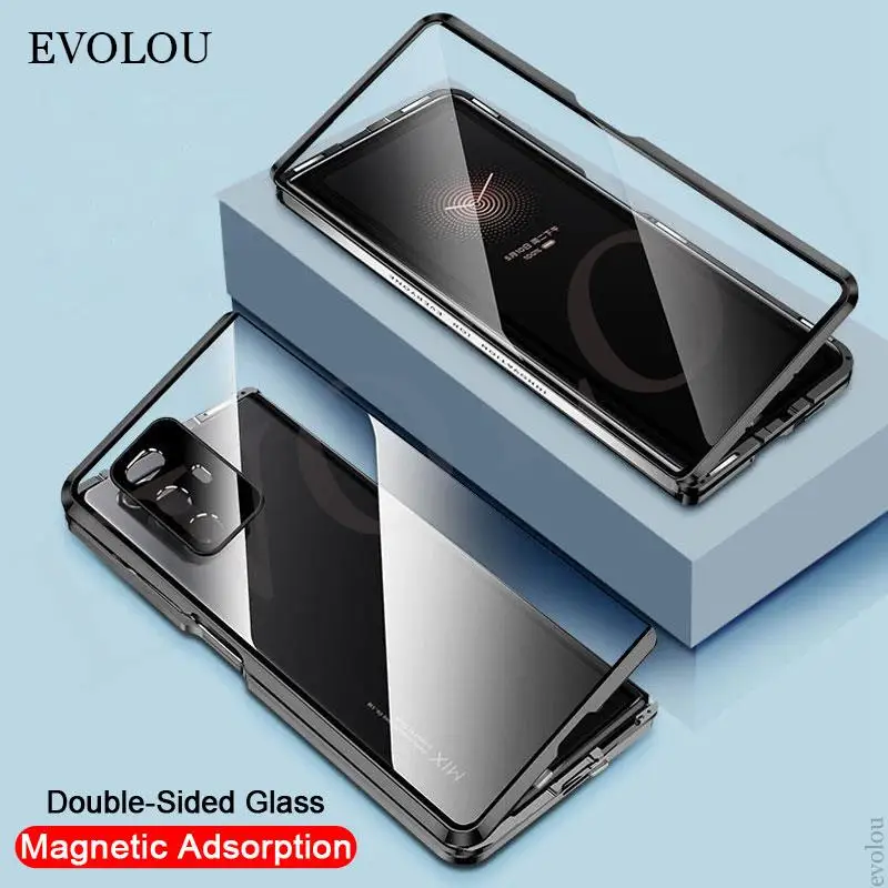 Magnetic adsorption Case for Xiaomi Mix Fold 2 Double-sided glass Metal Frame Cover for Xiaomi Mix Fold Lens Protection Cases
Magnetic adsorption Case for Xiaomi Mix Fold 2 Double-sided glass Metal Frame Cover for Xiaomi Mix Fold Lens Protection Cases