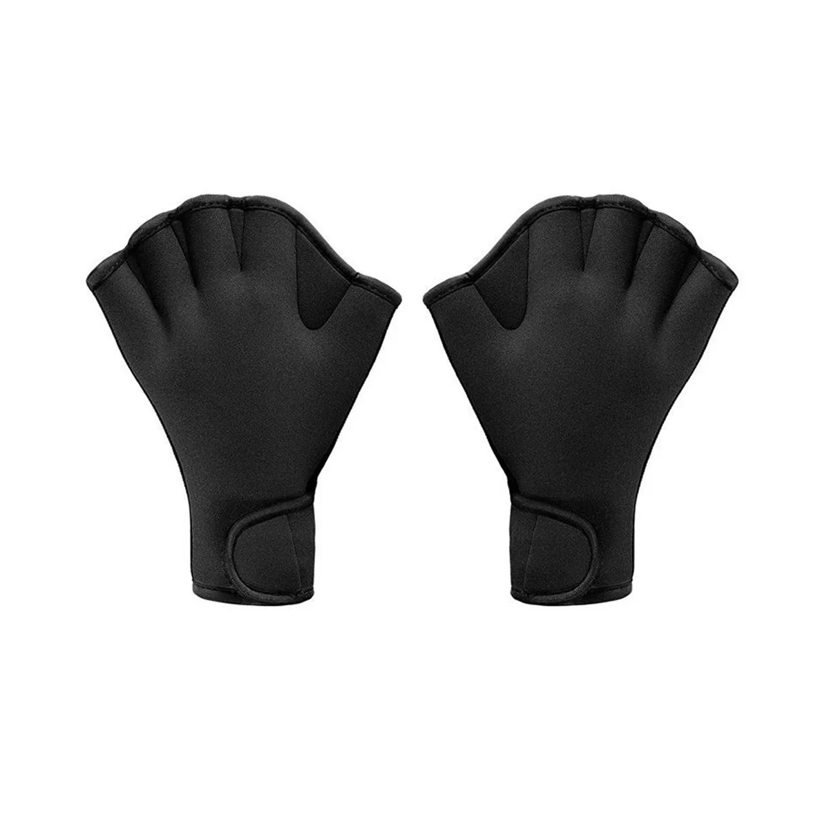 

Swimming Training, Diving Equipment, Anti- Semi-Fingered Gloves for Adults and Children Swimming Training,Black+M