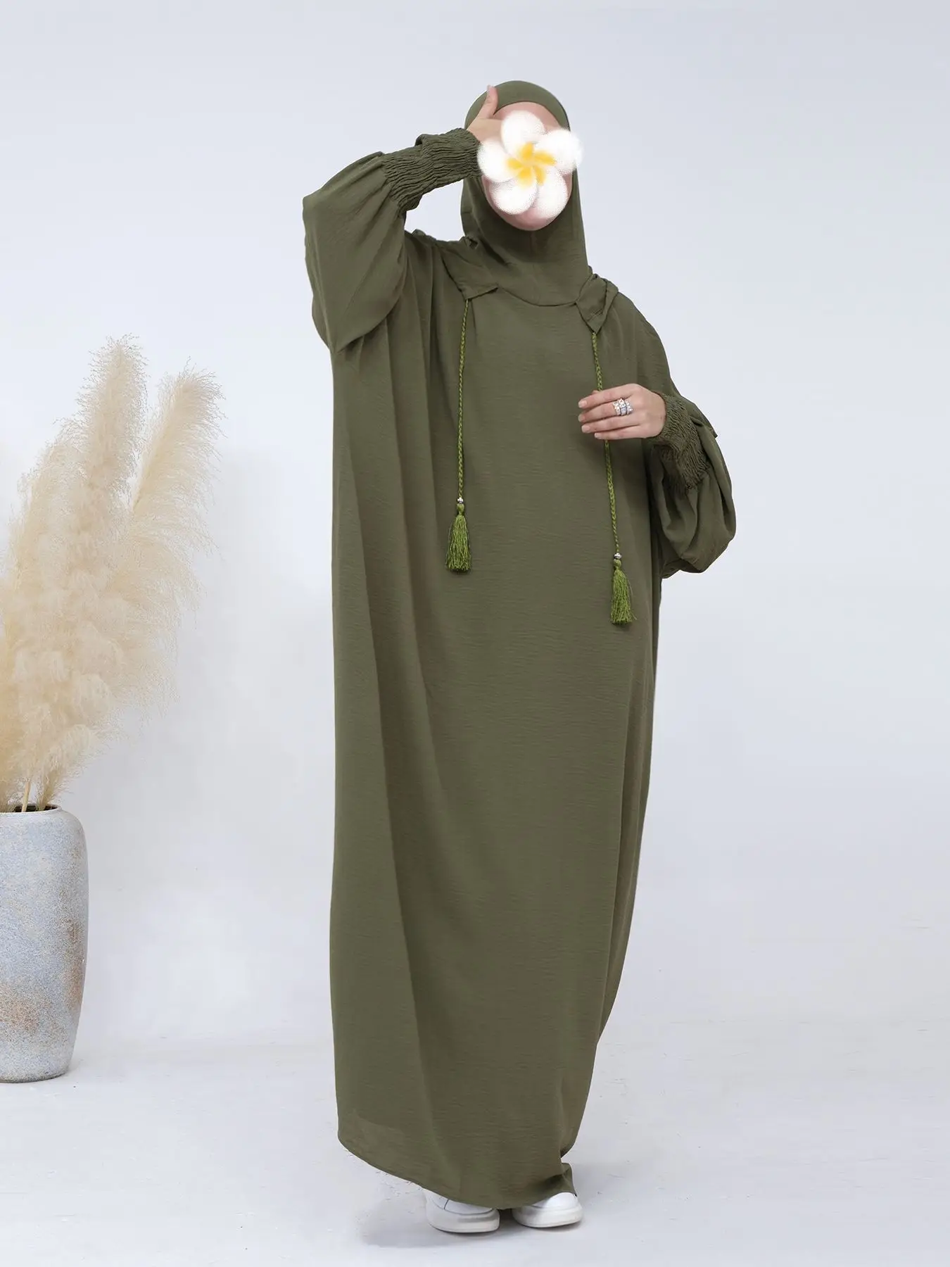 2025 Women Abaya Caftan Muslim Ramadan Prayer Clothing With Hooded Solid Casual Batwing Sleeve Arab Robe Eid Islamic Long Dress 34 S4b3bd4632f99465eacbe646c968600564