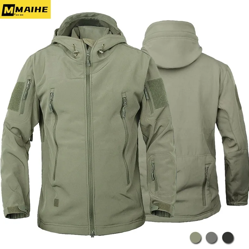 Military Outdoor Jackets Men Shark Skin Soft Shell Tactical Waterproof Windbreaker Army Combat Jacket Mens Hooded Bomber Coats
Military Outdoor Jackets Men Shark Skin Soft Shell Tactical Waterproof Windbreaker Army Combat Jacket Mens Hooded Bomber Coats