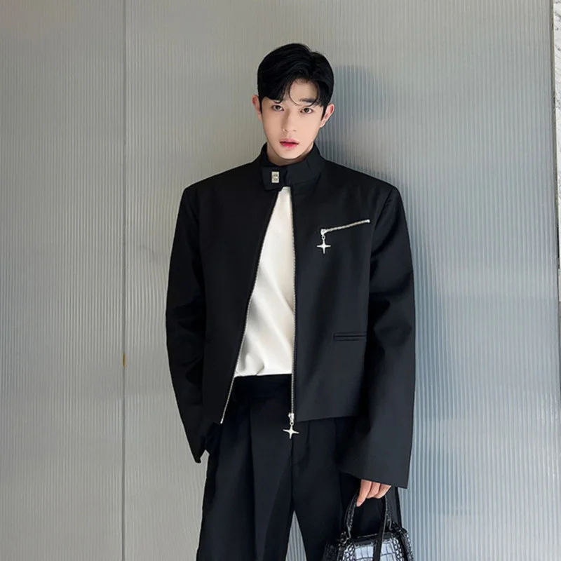 SYUHGFA Men Niche Design Jackets Korean Style Short Zipper Coat 2024 New Simple Shoulder Pad Outdoor Outerwear Tide Cardigan
SYUHGFA Men Niche Design Jackets Korean Style Short Zipper Coat 2024 New Simple Shoulder Pad Outdoor Outerwear Tide Cardigan