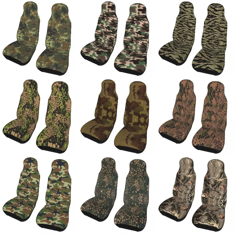 

German Splittertarn Camo Car Seat Cover Military Army Automobiles Seat Covers Fit for Cars Trucks Auto Protector Accessories 2PC