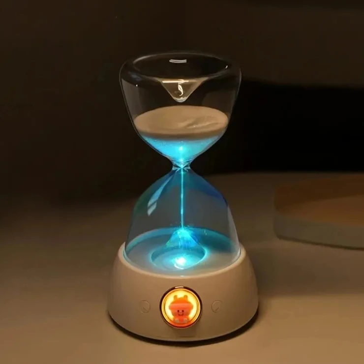 

Hourglass Sleep Light Bluetooth Speakers HiFi Stereo Subwoofer Sound Box Bedroom Decoration Charging RGB Ambient Light Speaker