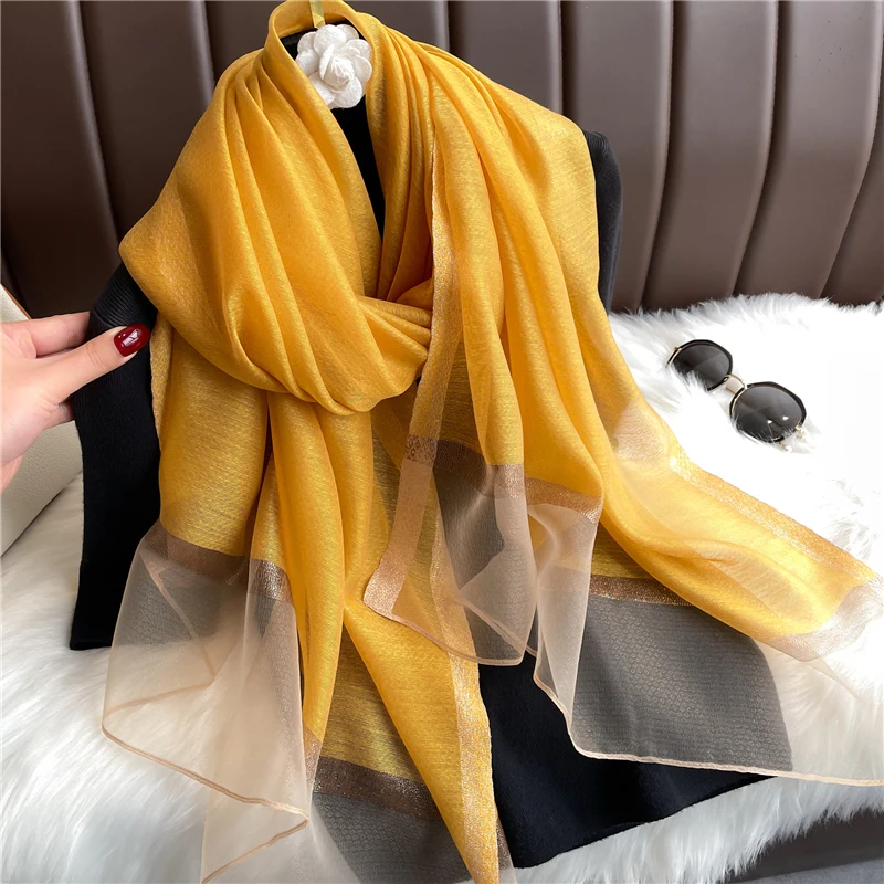 Solid Silk Satin Women Scarf Fashion Striped Print Shawl Wraps Summer Female Long Beach Stoles Headband Hijab Bandana Echarpe
Solid Silk Satin Women Scarf Fashion Striped Print Shawl Wraps Summer Female Long Beach Stoles Headband Hijab Bandana Echarpe