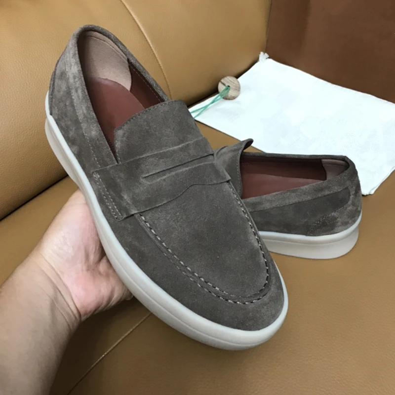 High Quality Cowhide Suede Flat Walk Men's Loafers Spring and Autumn Casual Shoes Internal High Shoes Lined with Sheepskin
High Quality Cowhide Suede Flat Walk Men's Loafers Spring and Autumn Casual Shoes Internal High Shoes Lined with Sheepskin