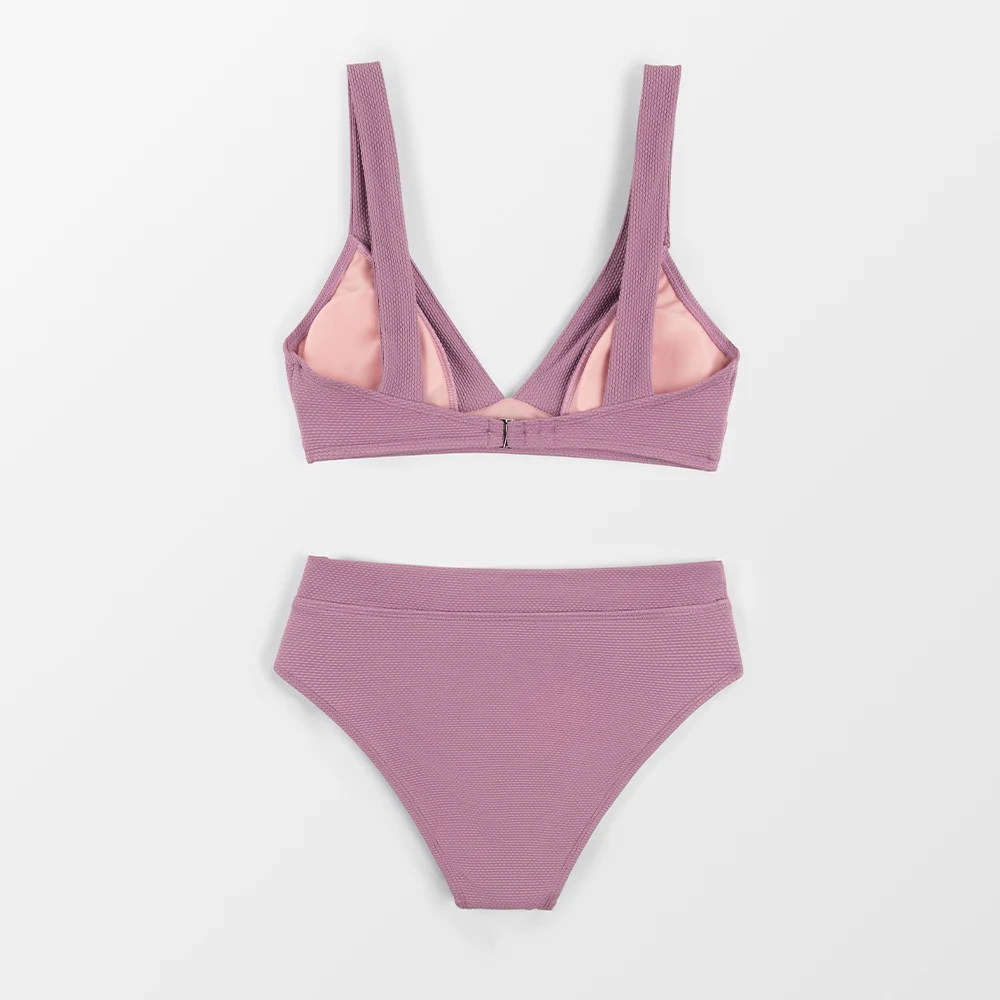 CUPSHE Hoch Dreieck Hohe Taille Bikini Set Badeanzug Für Frauen Solide Rosa Sexy Zwei Stücke Bademode 2023 Badeanzug Bademode CUPSHE Hoch Dreieck Hohe Taille Bikini Set Badeanzug Für Frauen Solide Rosa Sexy Zwei Stücke Bademode 2023 Badeanzug Bademode