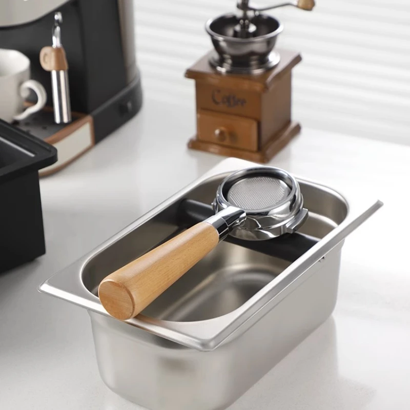 Stainless Steel Grounds Box Italian Semi-automatic Coffee Machine Grounds Box Coffee Bar Waste Barrel Storage Box
Stainless Steel Grounds Box Italian Semi-automatic Coffee Machine Grounds Box Coffee Bar Waste Barrel Storage Box