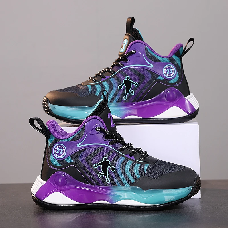High Quality Children's Sneakers Boys Basketball Shoes Breathable Running Sports Shoes Outdoor Non-slip Kids Basket Trainers 
High Quality Children's Sneakers Boys Basketball Shoes Breathable Running Sports Shoes Outdoor Non-slip Kids Basket Trainers