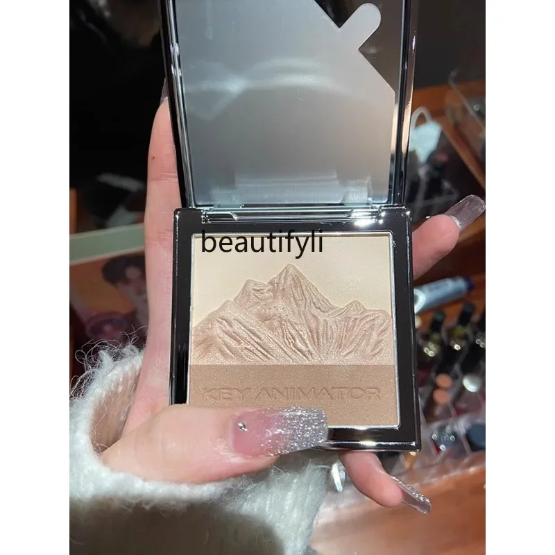 

Highlight Contour Compact Makeup Palette Glitter Face Brightening Matte Thin and Glittering Nose Shadow Three-in-One