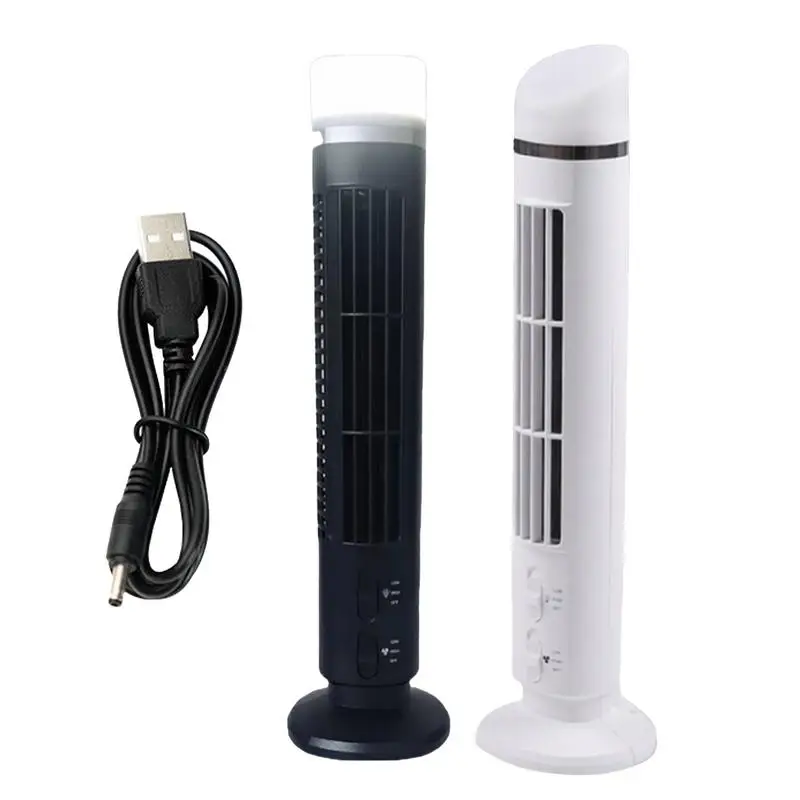 

Portable Air Cooler FanStreamlined Tower Fan With LED Powerful Wind Space-saving Bladeless Design USB Interface And Air Circu