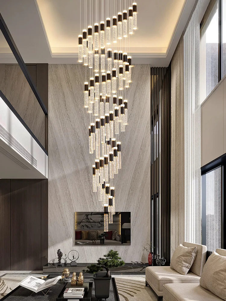 Crystal Living Room Chandelier Modern cylindrical Dining Room Kitchen Bedroom Decorative Lamps Villa Staircase Chandelier Design
Crystal Living Room Chandelier Modern cylindrical Dining Room Kitchen Bedroom Decorative Lamps Villa Staircase Chandelier Design