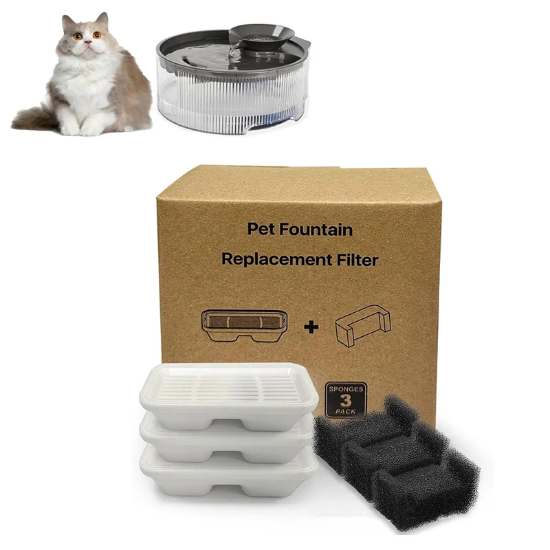 Pet Cat Water Fountain Filters Activated Carbon Filter Replacement Filter For 5L Automatic Pet Water Fountain Accessories
Pet Cat Water Fountain Filters Activated Carbon Filter Replacement Filter For 5L Automatic Pet Water Fountain Accessories