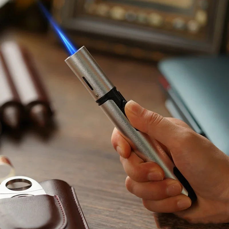 New HONEST Metal Three Fire Direct Charge Lighter Butane Flashlight Windproof Lighter Kitchen Barbecue Candle Camping Tool
New HONEST Metal Three Fire Direct Charge Lighter Butane Flashlight Windproof Lighter Kitchen Barbecue Candle Camping Tool