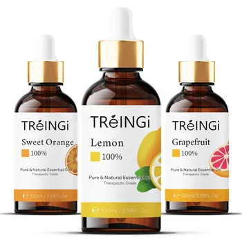 순수 천연 레몬 에센셜 오일 에어 프레시 디퓨저 아로마 오일, 라벤더 오렌지 유칼립투스 바닐라 민트 레몬 그라스 티 트리, 100ml 상품 이미지