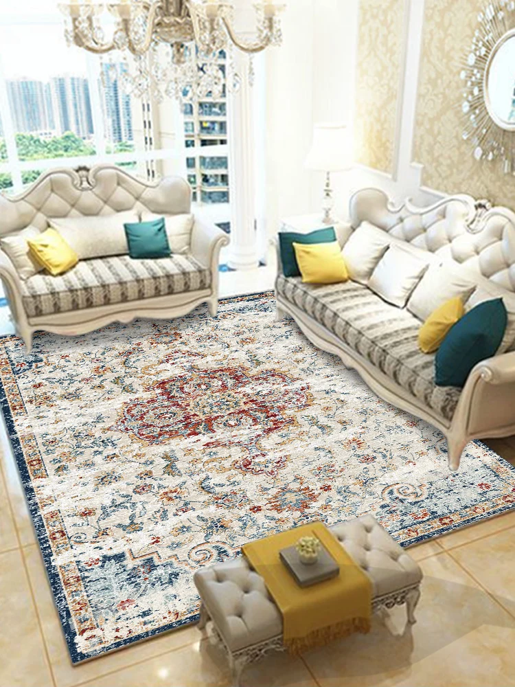 

Bohemia Retro Persian Carpet Large Area Living Room Decoration Carpets Comfortable Soft Bedroom Rug Balcony Rugs Tapis Tapete IG