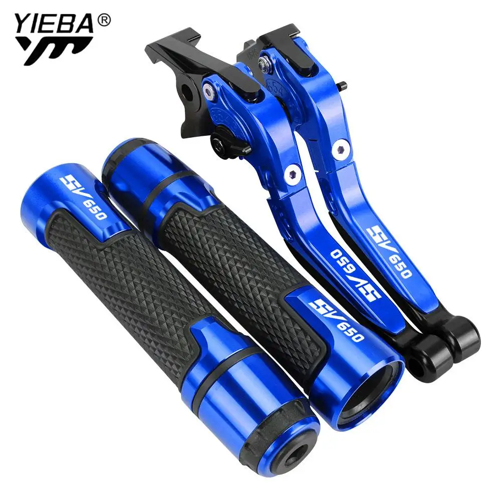 

SV 650 Motorcycle Folding Extendable Moto Adjustable Clutch Brake Levers Handbar End Grips FOR SUZUKI SV650 2013 2014 2015 2016