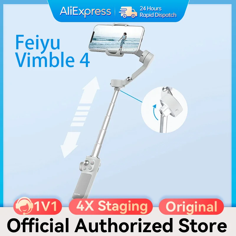 Новый стабилизатор FeiyuTech Vimble 4 VB4 для смартфона трехосевой стабилизатор для телефона со встроенной селфи-палкой портативный для телефона
Новый стабилизатор FeiyuTech Vimble 4 VB4 для смартфона трехосевой стабилизатор для телефона со встроенной селфи-палкой портативный для телефона