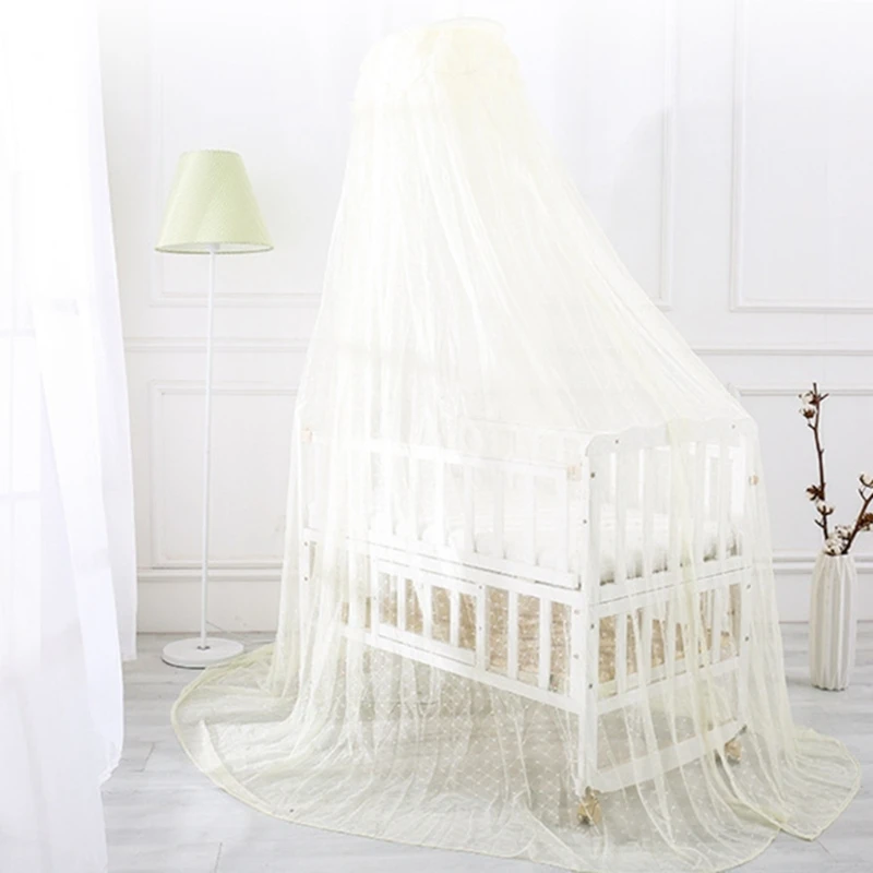

Baby Bedding Stuff Crib Hanging Canopy Girls Jacquard Mosquito Net Bed Curtain for Children Princess Room Decors