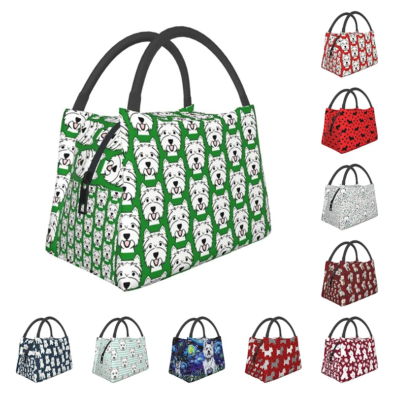 Custom West Highland White Terrier Puppy Lunch Bag Men Women Cooler Thermal Insulated Lunch Boxes for Picnic Camping Work Travel
Custom West Highland White Terrier Puppy Lunch Bag Men Women Cooler Thermal Insulated Lunch Boxes for Picnic Camping Work Travel