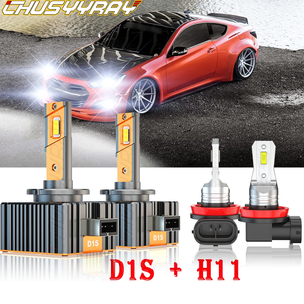 CHUSYYRAY Compatible For Hyundai Genesis 2009-2014 D1S+H11 LED Headlight HID High/Low Beam+Fog LED Light 4x Bulb Car accsesories
CHUSYYRAY Compatible For Hyundai Genesis 2009-2014 D1S+H11 LED Headlight HID High/Low Beam+Fog LED Light 4x Bulb Car accsesories