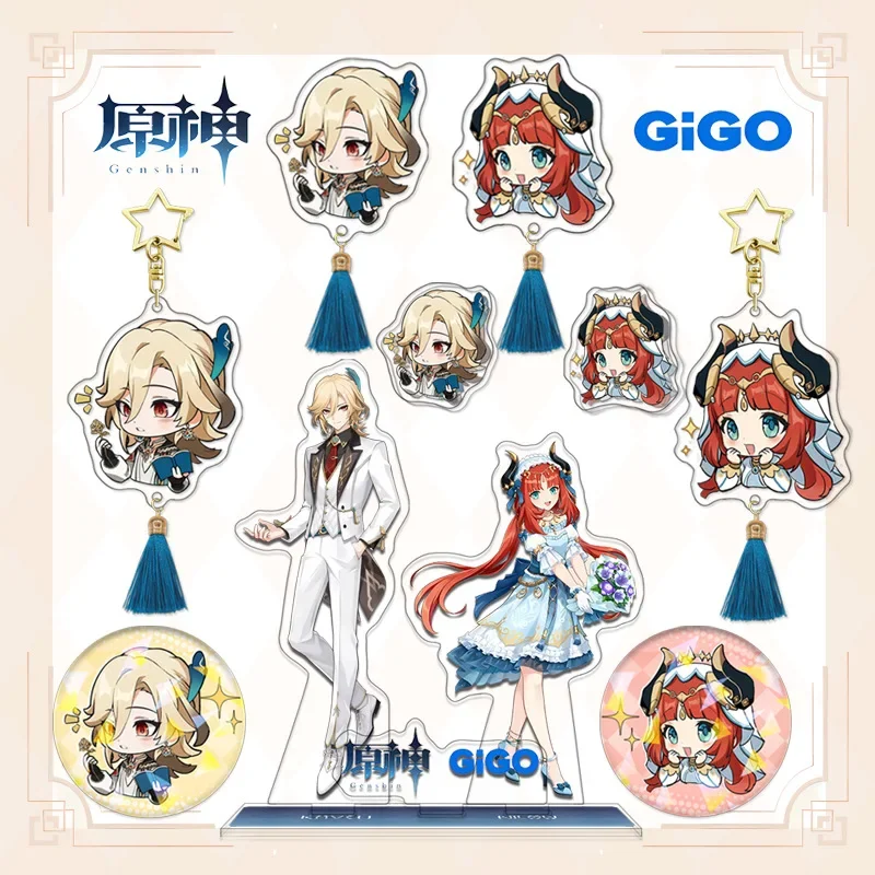 Genshin Impact GIGO KeyChain Men Kaveh Key Chain Women Acrylic Key Ring Nilou Pendant Party Charm Kids Gift Anime Accesorios
Genshin Impact GIGO KeyChain Men Kaveh Key Chain Women Acrylic Key Ring Nilou Pendant Party Charm Kids Gift Anime Accesorios