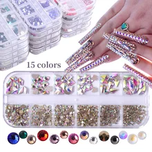 12Gird Nail Art Decorations A/B Colorful Rhinestones Combination Diamond Gems 3D Glitter Nail Art Luxurious Accessories
12Gird Nail Art Decorations A/B Colorful Rhinestones Combination Diamond Gems 3D Glitter Nail Art Luxurious Accessories