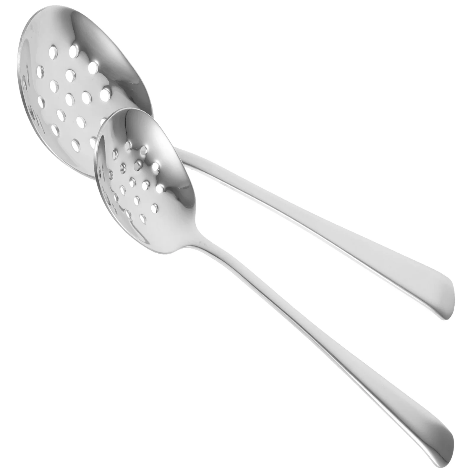 

2 Pcs Stainless Steel Serving Spoon Multi-use Slotted Cooking Flatware Spoons Soup Colander