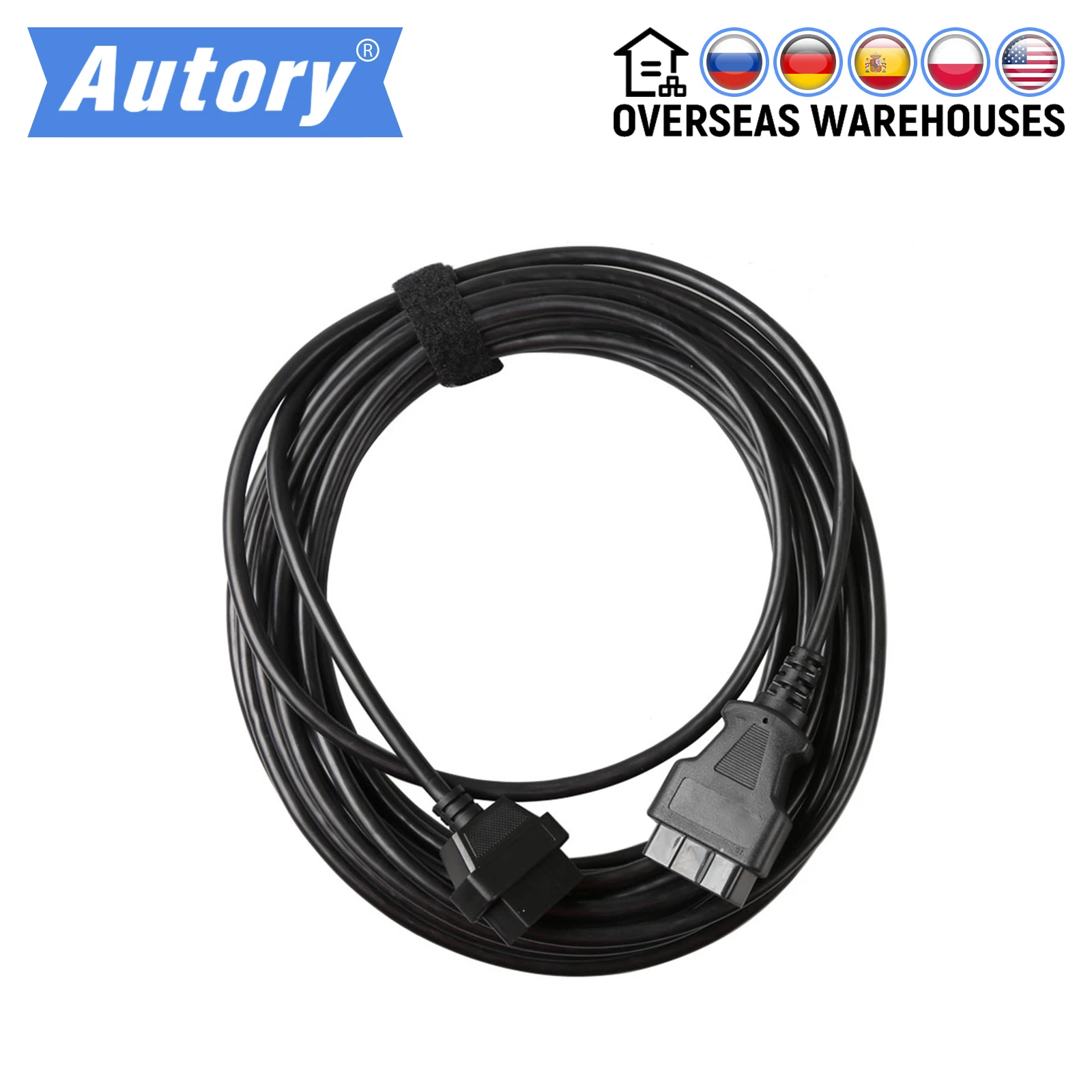 

10 Meters OBD2 OBD II Car Extension Cable Connectors 16PIN Male To Female Connector 10m For Auto ELM327 Connector Interface