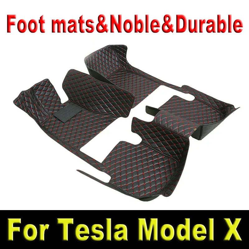 

Автомобильные коврики, напольные для Tesla Model X 2016 ~ 2022, 6 мест, защита от грязи, для Tesla Model X, аксессуары 2022, автомобильные аксессуары