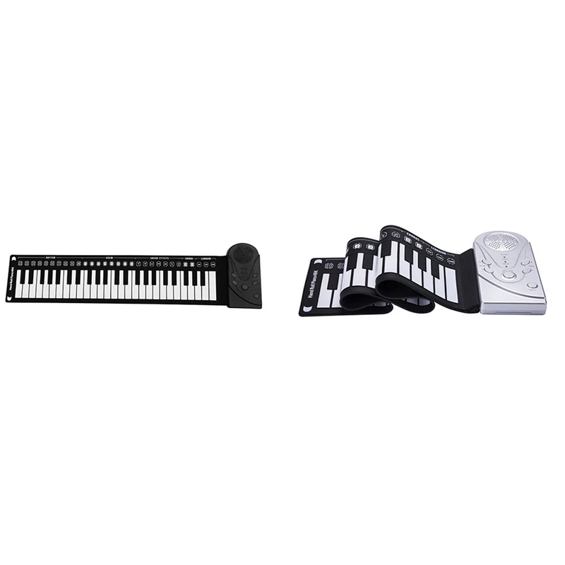 

USB Hand Roll Up Piano Portable Electronic Organ Keyboard Instruments 49 Key For Music Lovers Playing Accessories