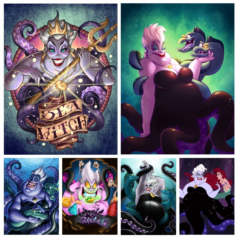 Disney Villain Sea Witch Ursula Diamond Painting Complete Kits The Little Mermaid Evil Cartoon Mosaic Cross Stitch Wall Decor
Disney Villain Sea Witch Ursula Diamond Painting Complete Kits The Little Mermaid Evil Cartoon Mosaic Cross Stitch Wall Decor