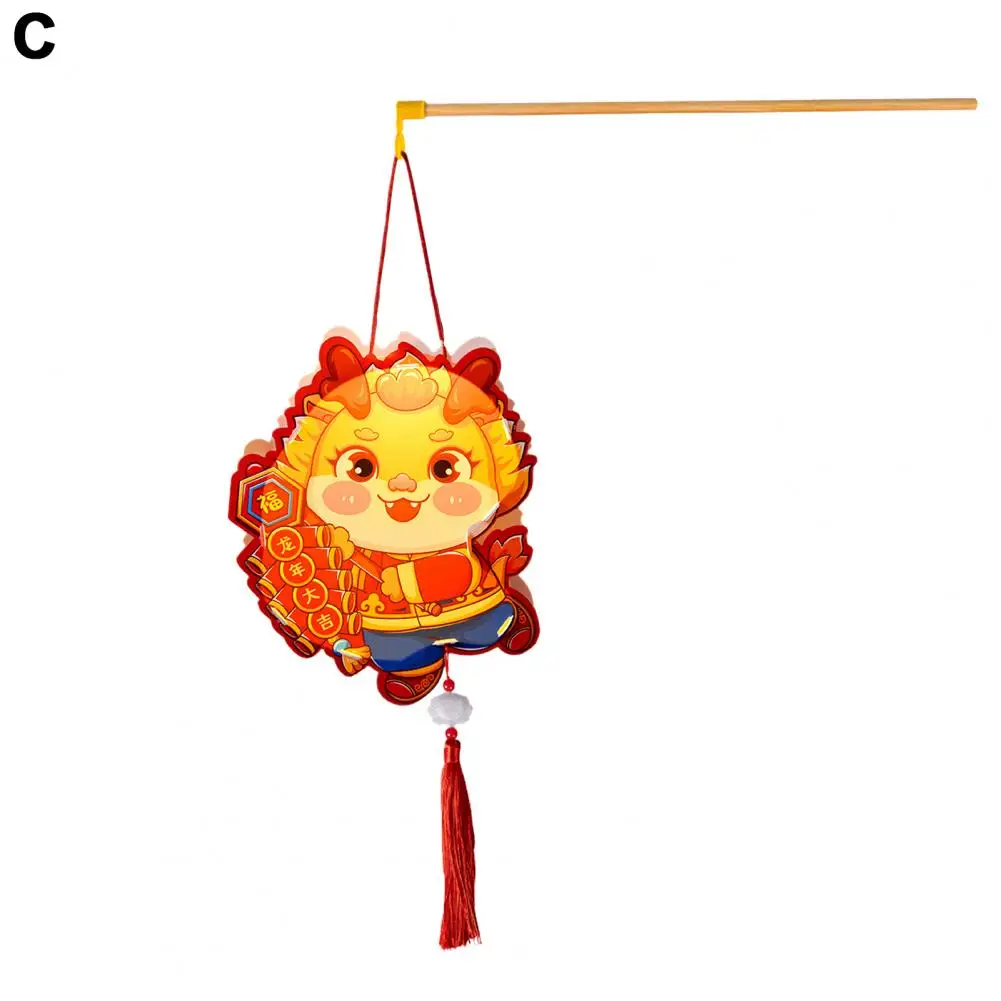 Wooden Handle Lantern Chinese New Year Diy Cartoon Dragon Lantern Kit with Tassels Wood Pole for Kids Handmade Spring Festival
Wooden Handle Lantern Chinese New Year Diy Cartoon Dragon Lantern Kit with Tassels Wood Pole for Kids Handmade Spring Festival
