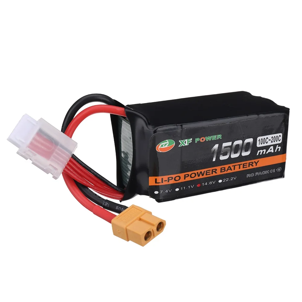 

XF POWER 14.8V 1500mAh 100/200C 4S LiPo Battery XT60 Plug for RC Drone