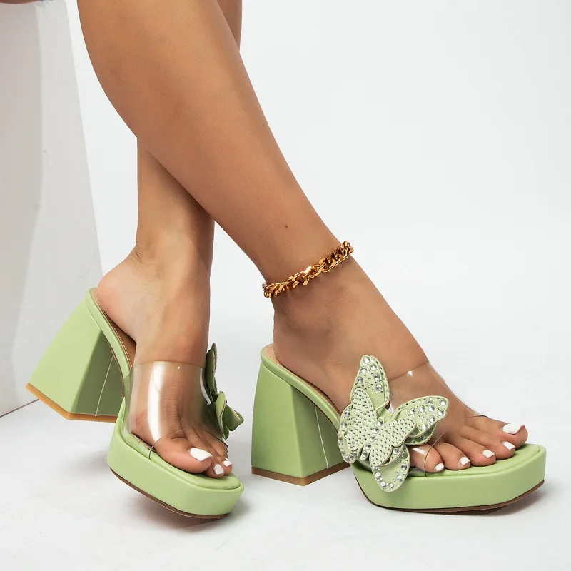 Ladies Slippers Sandals Summer New Rhinestone Butterfly Platform High-heeled Women Sandals zapatos mujer primavera verano 2022
Ladies Slippers Sandals Summer New Rhinestone Butterfly Platform High-heeled Women Sandals zapatos mujer primavera verano 2022