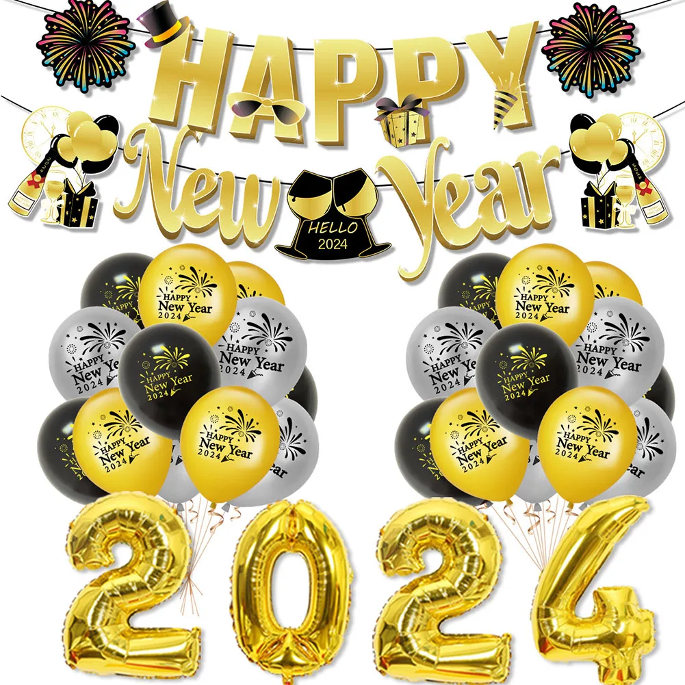 2024 New Year Party Balloon Set Decoration Disposable Banner Balloons Happy New Year Balloon Set Photo Booth Props Supplies
2024 New Year Party Balloon Set Decoration Disposable Banner Balloons Happy New Year Balloon Set Photo Booth Props Supplies