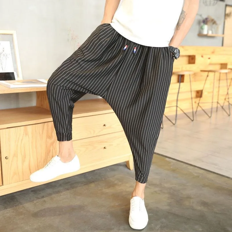 New Tide Wide Leg Pants Leggings Men Thin Straight Casual Loose Cropped Pants Plus Size Stripe Trousers Hairstylist Jogger
New Tide Wide Leg Pants Leggings Men Thin Straight Casual Loose Cropped Pants Plus Size Stripe Trousers Hairstylist Jogger