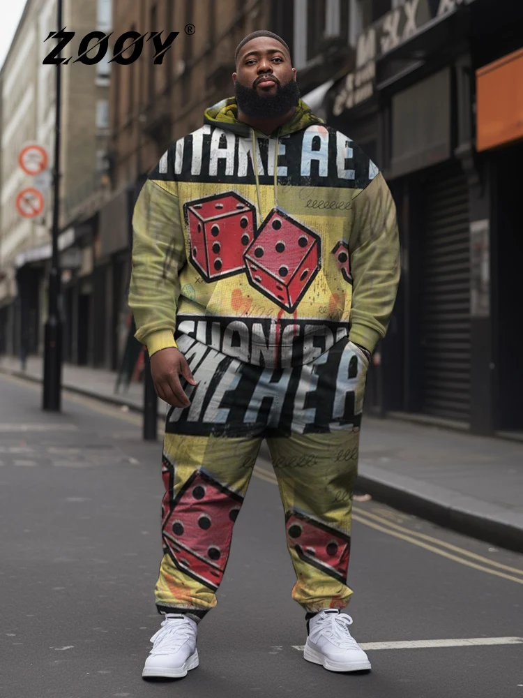 ZOOY (L-9XL) Men's Plus Size Personality Casual Street Vintage Graffiti Bear Skull Crown Poker Dice Hoodie Sweatpants Set
ZOOY (L-9XL) Men's Plus Size Personality Casual Street Vintage Graffiti Bear Skull Crown Poker Dice Hoodie Sweatpants Set