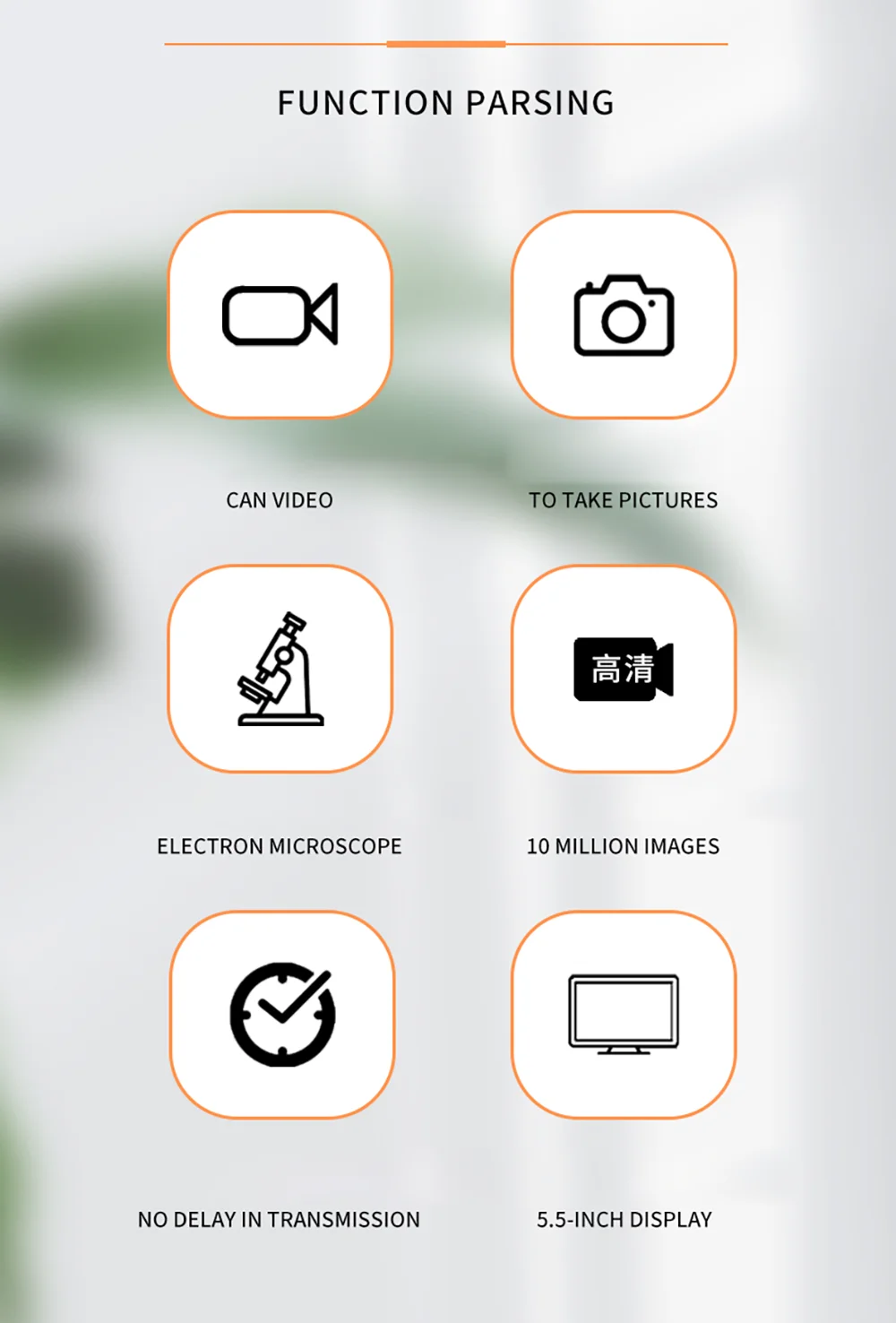 Generic G1000 11000X 5.5 Inch HD Portable Digital Electron Microscope