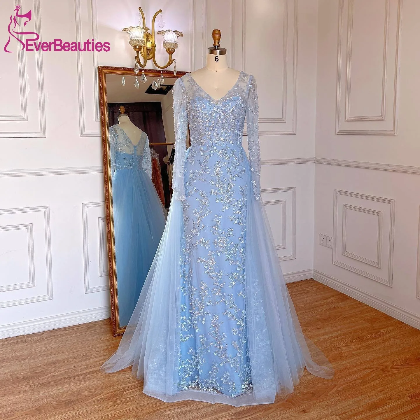 Luxury Dubai Evening Dresses for Women Saudi Arabia Mermaid Prom Gowns Tulle Prom Dress Long Sleeves Beaded Formal Party Dress
Luxury Dubai Evening Dresses for Women Saudi Arabia Mermaid Prom Gowns Tulle Prom Dress Long Sleeves Beaded Formal Party Dress