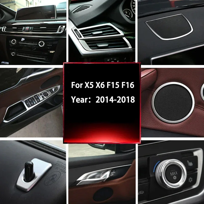 Chrome Car Styling Interior Button Panel Decoration Cover Trim Sticker frame For BMW X5 X6 F15 F16 2014-2019 Auto Accessories
Chrome Car Styling Interior Button Panel Decoration Cover Trim Sticker frame For BMW X5 X6 F15 F16 2014-2019 Auto Accessories