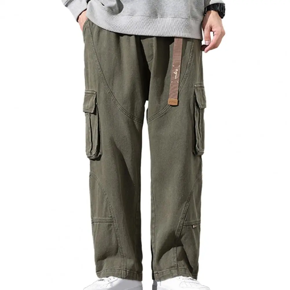 Men Pants Wide Loose Solid Color Multi Pockets Deep Crotch Elastic Waist Soft Breathable Streetwear Men Long Trousers pantalones
Men Pants Wide Loose Solid Color Multi Pockets Deep Crotch Elastic Waist Soft Breathable Streetwear Men Long Trousers pantalones