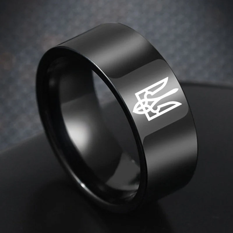 8MM Stainless Steel Ring Rotated Ukrainian National Emble Ring God Bless Ukrainian Personalised Initial Engrave A to Z Alphabet
8MM Stainless Steel Ring Rotated Ukrainian National Emble Ring God Bless Ukrainian Personalised Initial Engrave A to Z Alphabet