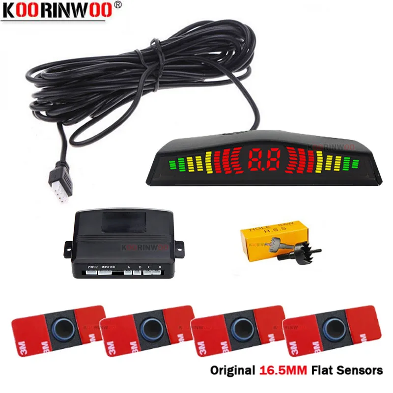 Koorinwoo оригинальный 13 мм плоский датчик s светодиодный Parktronics для автомобилей датчик 4 зонда система сигнализации для слепых зон помощь при парковке черный 12 
Koorinwoo оригинальный 13 мм плоский датчик s светодиодный Parktronics для автомобилей датчик 4 зонда система сигнализации для слепых зон помощь при парковке черный 12