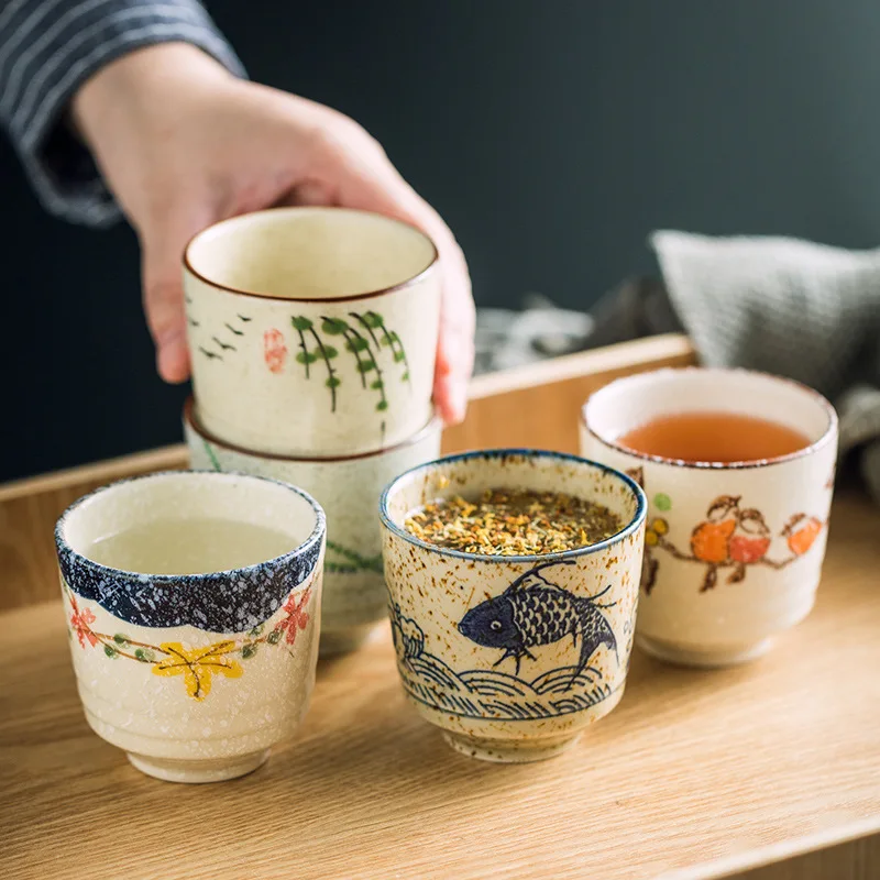 Japanese-Style Creative Retro Ceramic Cup Tea Set Sushi Shop Hand Color Painting Cup Sake Cup
Japanese-Style Creative Retro Ceramic Cup Tea Set Sushi Shop Hand Color Painting Cup Sake Cup