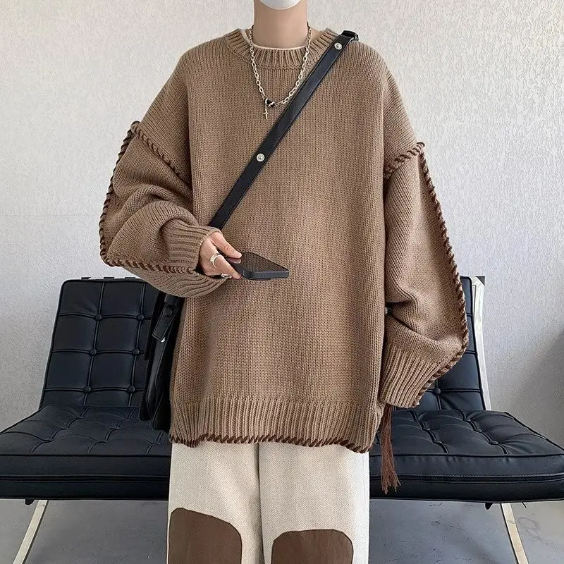 2024 Winter New Pullover Sweater For Men And Women Vintage Loose Round Neck Long Sleeve Handmade Coffee Sweater Men's Clothing
2024 Winter New Pullover Sweater For Men And Women Vintage Loose Round Neck Long Sleeve Handmade Coffee Sweater Men's Clothing