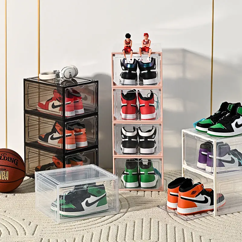 Transparent Magnetic Shoe Storage Box, Shoe Rack, Shoe Cabinet, Cover Organizer, Hard Plastic, Acrylic, 4Pcs
Transparent Magnetic Shoe Storage Box, Shoe Rack, Shoe Cabinet, Cover Organizer, Hard Plastic, Acrylic, 4Pcs