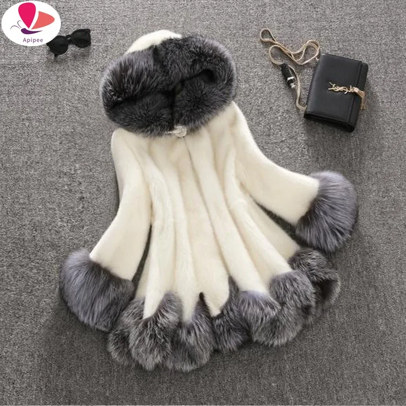 APIPEE Large Size 2024 Fashion Autumn And Winter Women Faux Fur Hooded Coat Thick Warm Fur Jacket S-5XL Women Grey Cloak
APIPEE Large Size 2024 Fashion Autumn And Winter Women Faux Fur Hooded Coat Thick Warm Fur Jacket S-5XL Women Grey Cloak